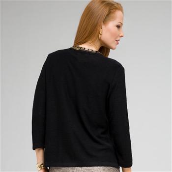 3/4 Sleeve beaded cardigan, , large