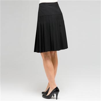 Side Button Pleated Skirt, , large