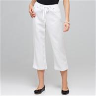 Pantaloni Capri classici, Bianco, medium