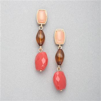 Pink Quartz Dangle Earring, , large