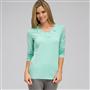 Maglia con scollo a V e manica lunga, Menta glaciale, small