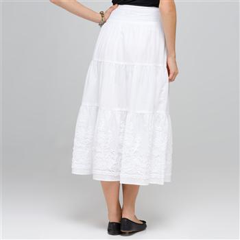 Long Tiered Skirt, , large