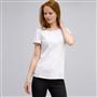 T-shirt con scollo rotondo e applique, Bianco, small