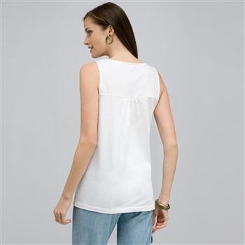 Embroidered Boat Neck Top., , large