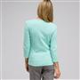 3/4 Sleeve V-Neck Top, Icy Mint Multi, small