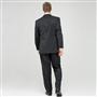 Charcoal Single Pleat Wool Suit, , small