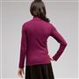 Long Sleeve Turtleneck Top, Plum Wine, small