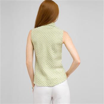 Ruffle Front Sleeveless Blouse., , large