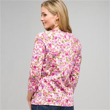 Floral Print Tee, , large