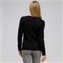 Cardigan con scollo a V e rouche sul davanti., Nero, small