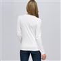 Maglia girocollo con manica lunga, Bianco, small