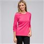 Maglia girocollo con manica lunga, Rosa begonia, small