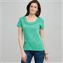 T-shirt con scollo rotondo e applique, prateria, small