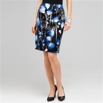 Slim Floral Skirt, , large