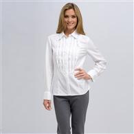 Camicia a manica lunga con dettaglio a torciglioni, Bianco, medium