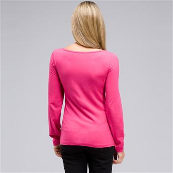 Long Sleeve Embellished Boat Neck Top, , large