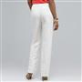 Pantalon droit en lin lavable, Blanc, small
