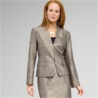V-Neck Shimmer Jacket, Black Multi, medium