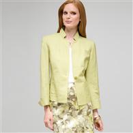 Washable Linen 1 Button Jacket, New Dill, medium