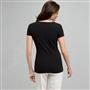 T-shirt con fiore, Nero, small