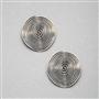 Silver Button Earrings, , small