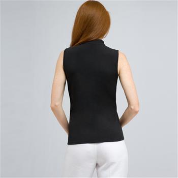 Zip Front Tank with Ruffles Blouse., , large