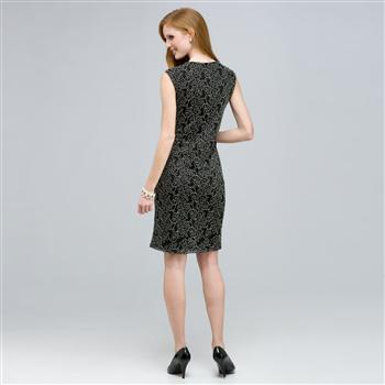 Drape Neck Dress., , large