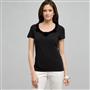Flower Embellishment Tee, Black, small
