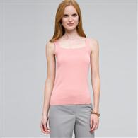 方领女式背心, 豆沙色, medium