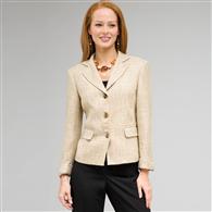 Notch Collar Basket Weave Jacket, New Rattan Multi, medium
