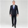 Navy Single Pleat Wool Suit, Navy, small