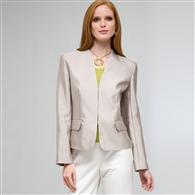 V-Neck Jacket, Stone, medium