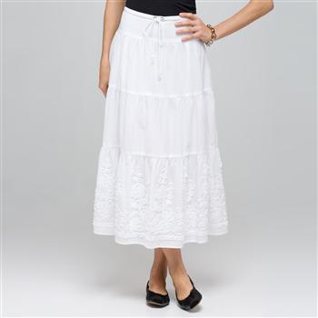 Long Tiered Skirt, , large