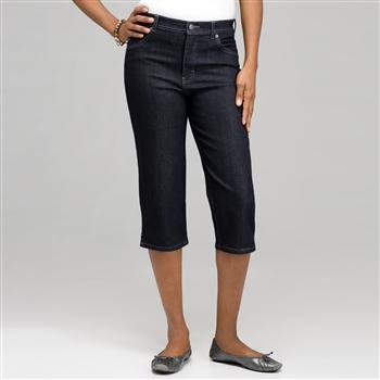 Classic Denim Straight Leg Capri, , large