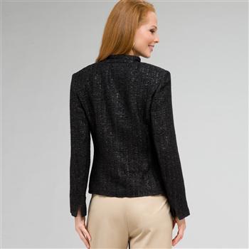 Textured Zip Front Jacket, , large