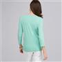 Maglia con scollo a V e manica a 3/4, Menta glaciale, small