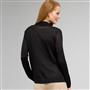 Cardigan con rouche sul davanti, Nero, small