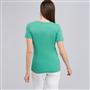 T-shirt col V &agrave; manches courtes, vert d'eau, small