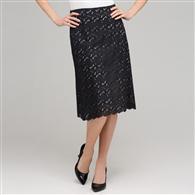 Eyelet Skirt., Black, medium