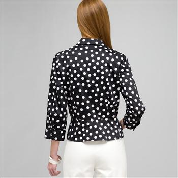 Dot Tie Front Blouse, , large