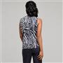 Sleeveless Zebra Print Blouse, , small