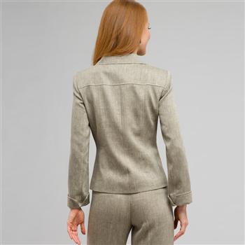 Notch Collar Button Down Jacket, , large