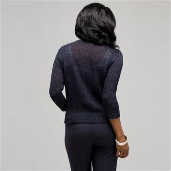 3/4 Sleeve Button Front Cardigan, , large