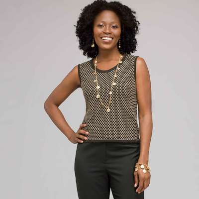 Dot Pattern Shell, Laurel/ Chino, medium