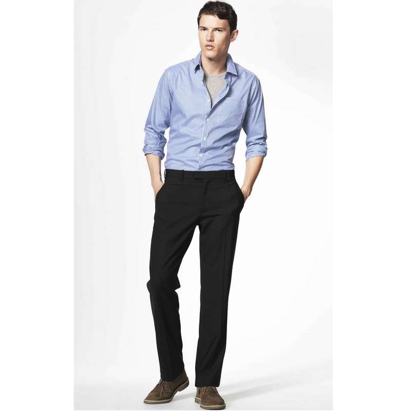 Basic Leg Trousers, Light Black, large